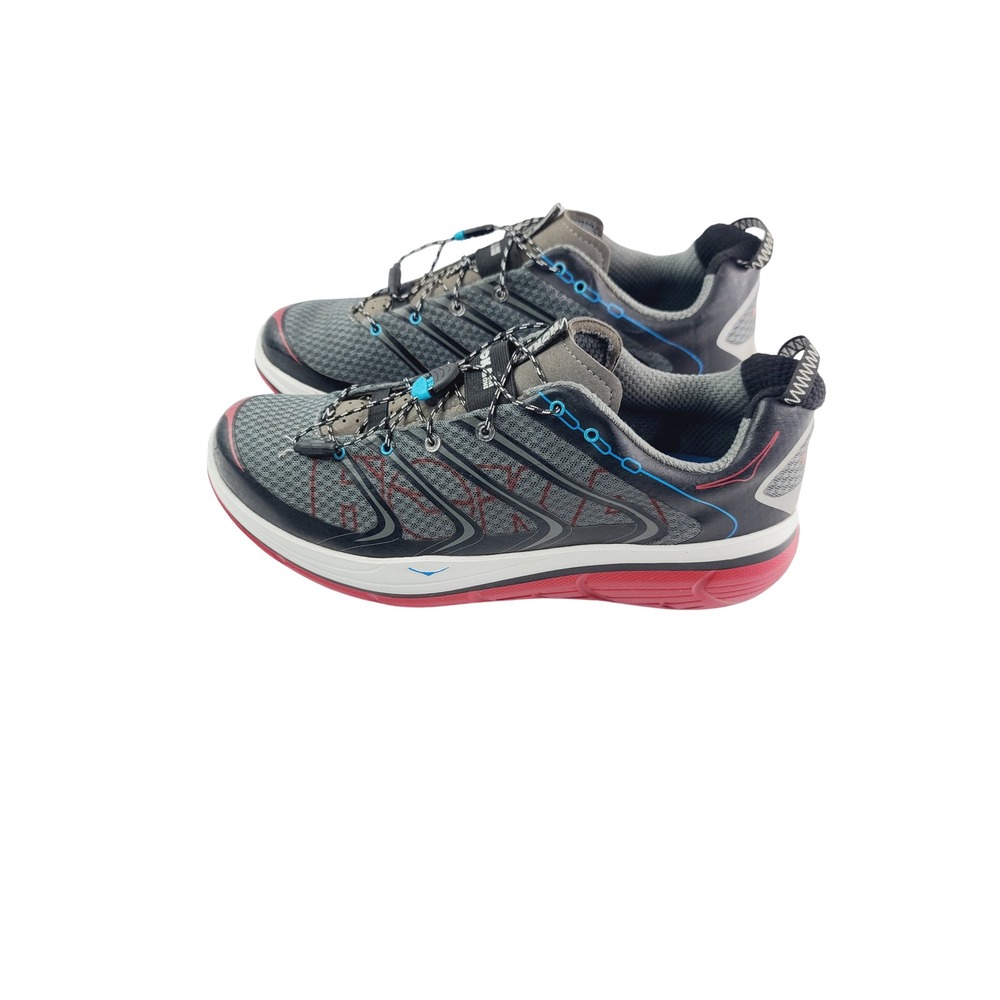 Hoka One One Athletic Running Shoes Men's Size 13 Grey/Red Color.